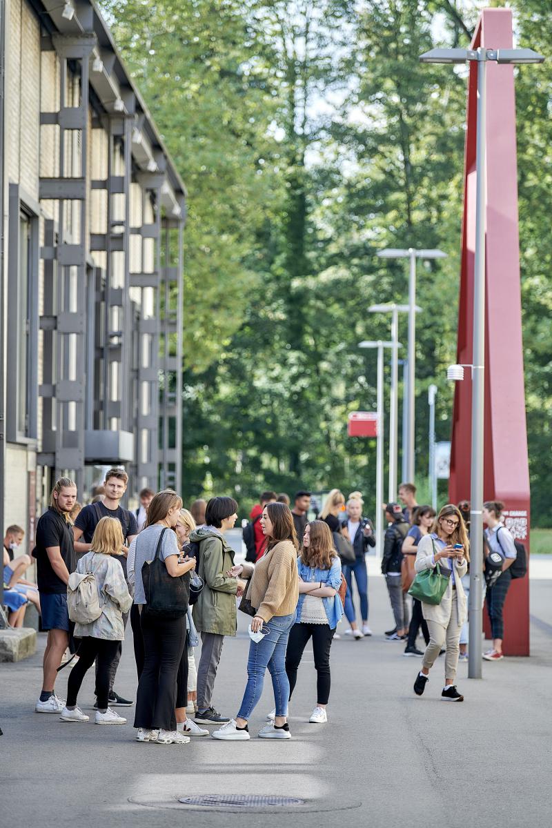 Students on the von Roll campus